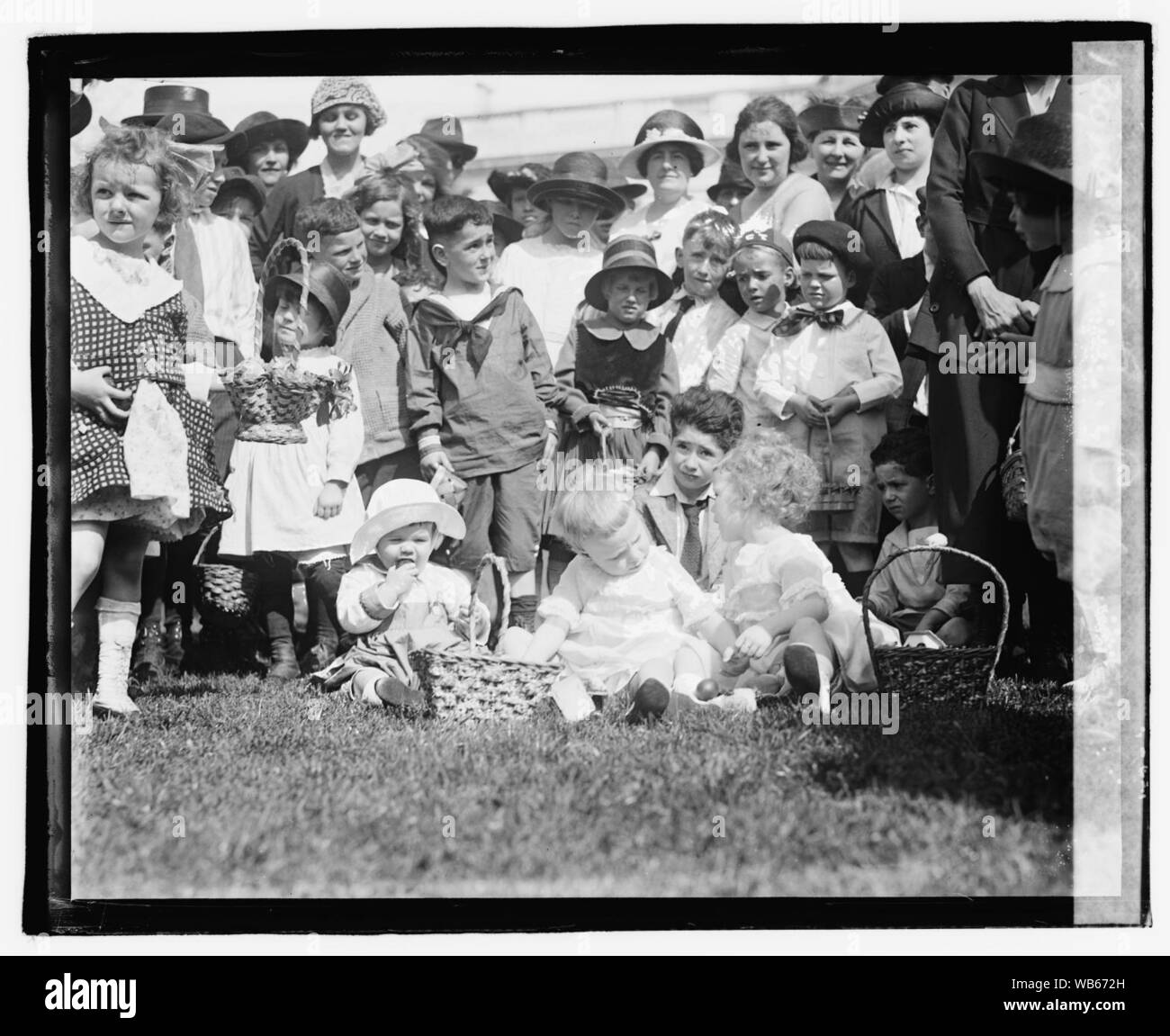 Easter egg rolling, 1921 Stock Photo - Alamy
