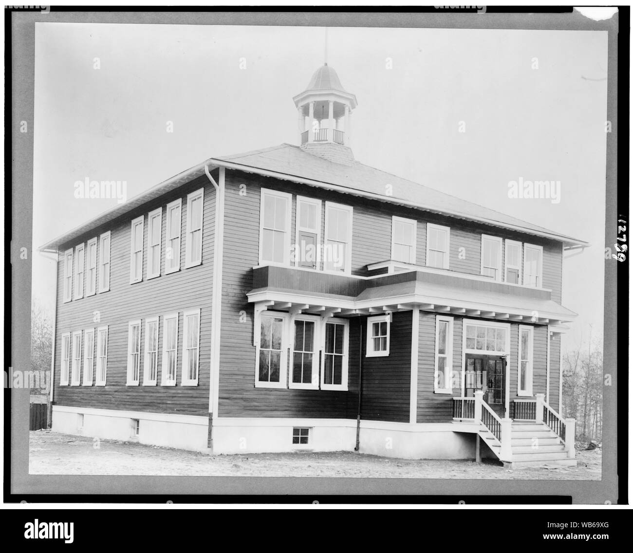 Exterior of high school, Albemarle County, Virginia Abstract/medium: 1 photographic print. Stock Photo