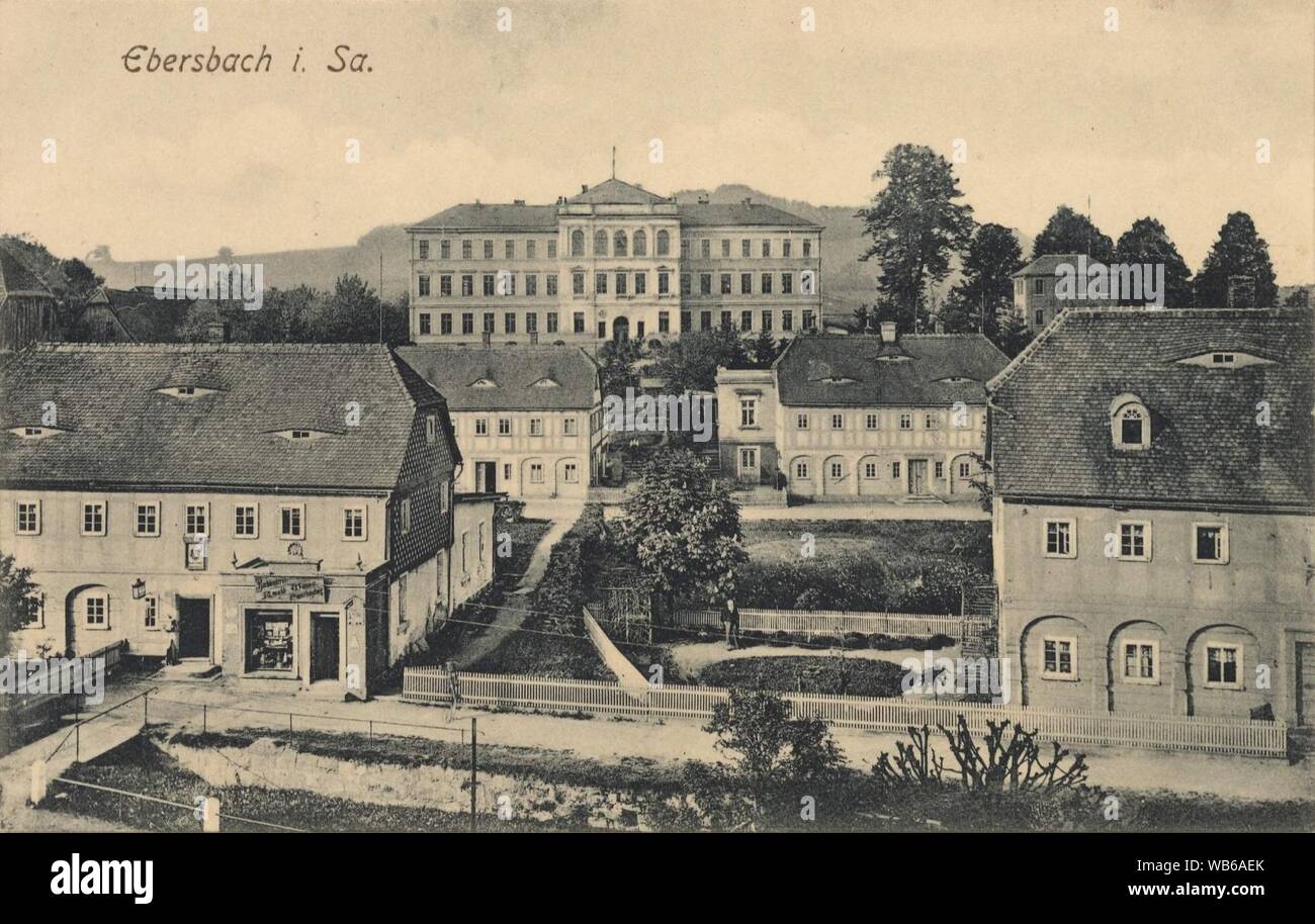 Ebersbach Stadtansicht um 1900 1. Stock Photo