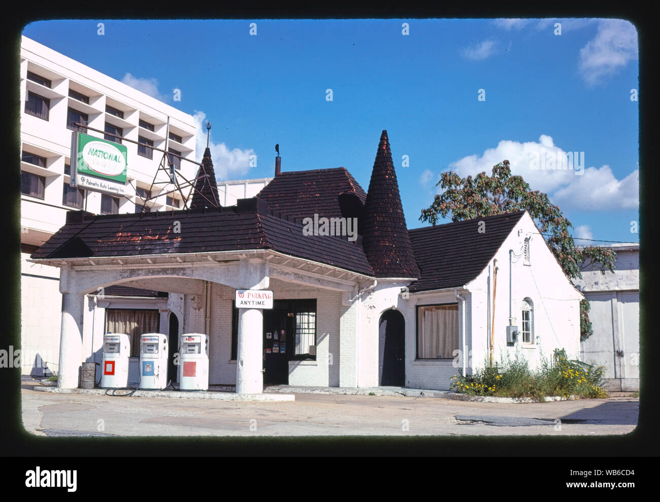 Exxon station, Greenville, South Carolina Stock Photo