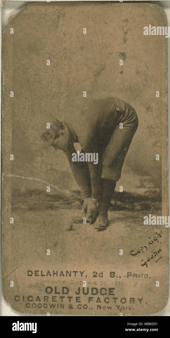 Ed Delahanty, Philadelphia Quakers, baseball card portrait Stock Photo