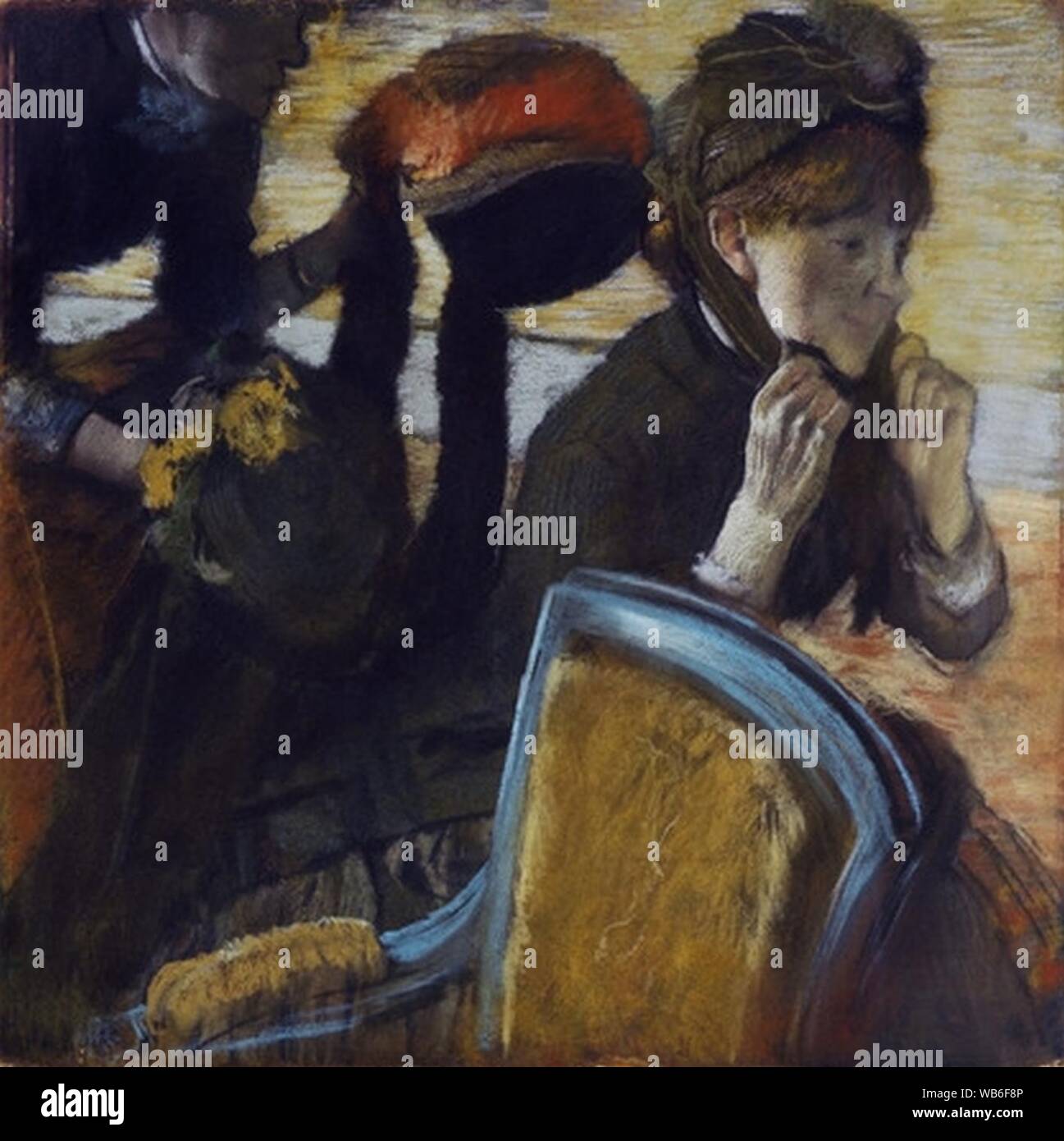 Edgar Degas - At the Milliner's. Stock Photo