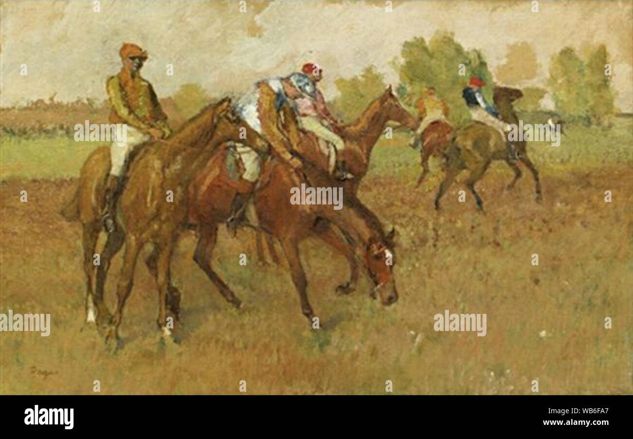 Edgar Degas - Avant la course (L 679). Stock Photo
