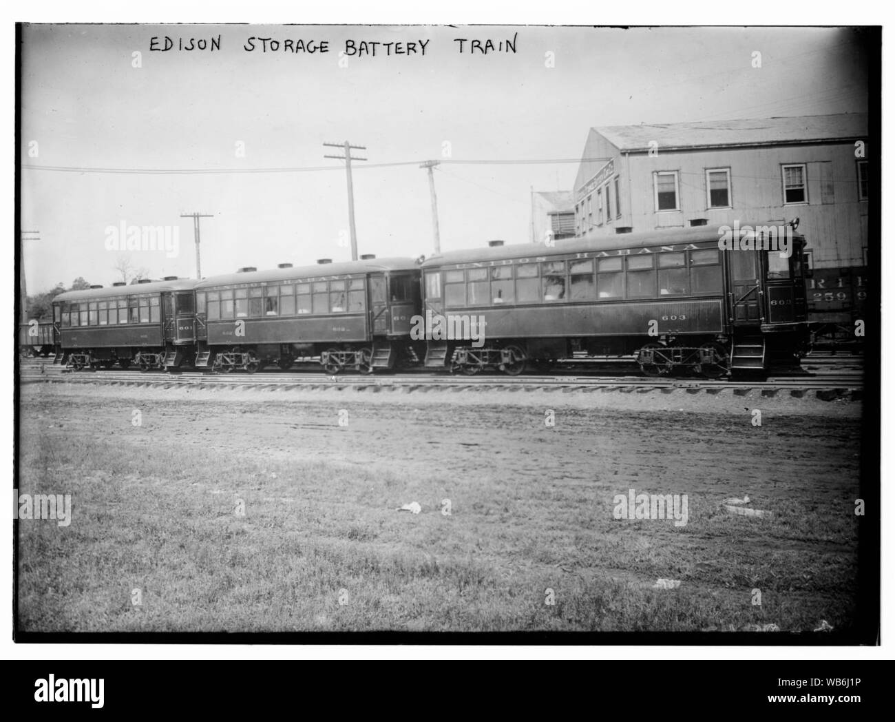 Edison Storage Battery Train Stock Photo