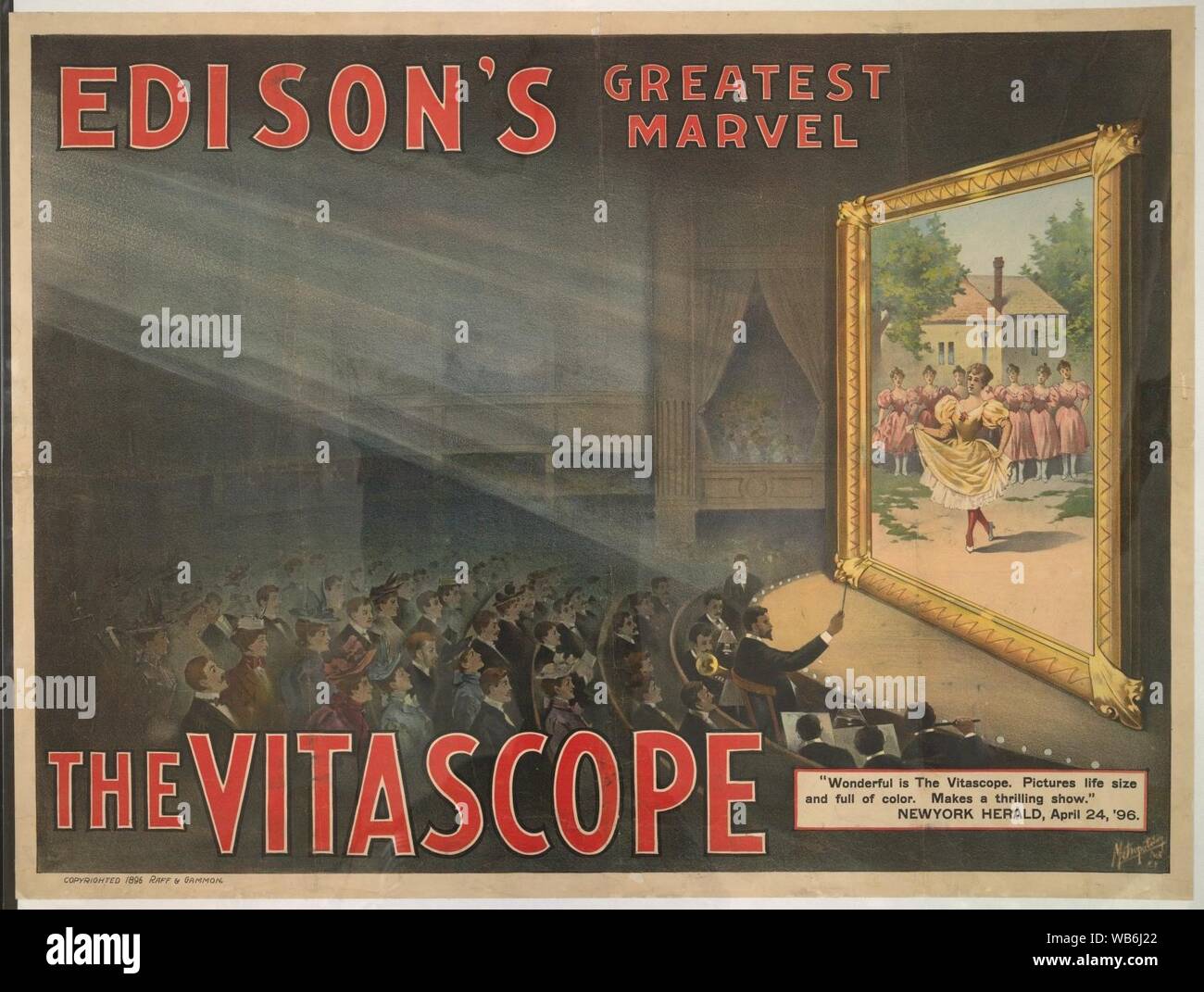 Edison's greatest marvelThe Vitascope Stock Photo Alamy