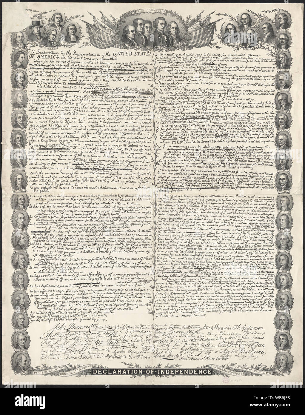 declaration of independence original rough draft