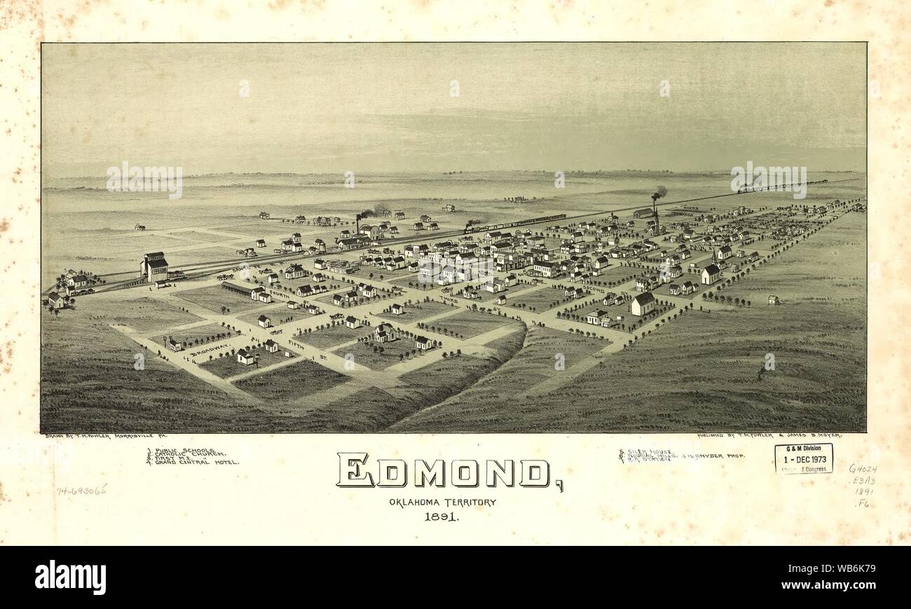 Edmond, Oklahoma Territory, 1891 Stock Photo Alamy