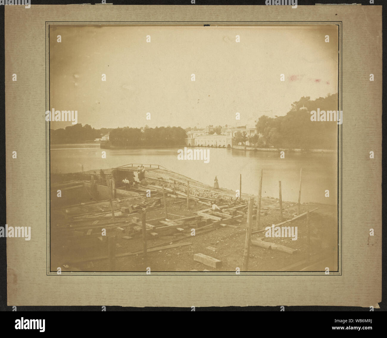 Fairmount Water Works on the Schuylkill River, Philadelphia, Pennsylvania Abstract/medium: 1 photographic print : salted paper ; 28 x 34.5 cm (sheet) Stock Photo
