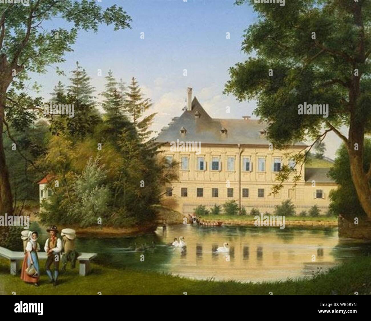 Eduard Klieber - Schloss Laudon Wien. Stock Photo