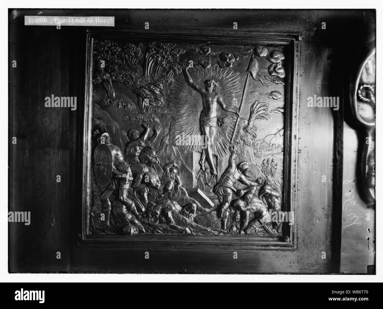 Famous Florentine bronzes in Church of the Holy Sepulchre. The Resurrection Abstract/medium: G. Eric and Edith Matson Photograph Collection Stock Photo