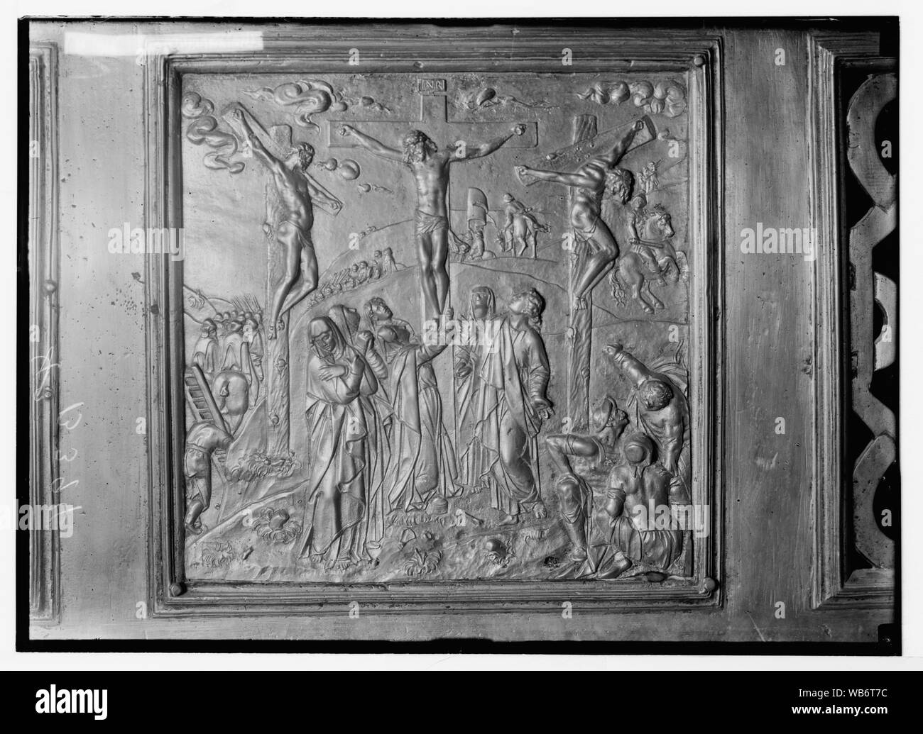 Famous Florentine bronzes in Church of the Holy Sepulchre. The Crucifixion Abstract/medium: G. Eric and Edith Matson Photograph Collection Stock Photo