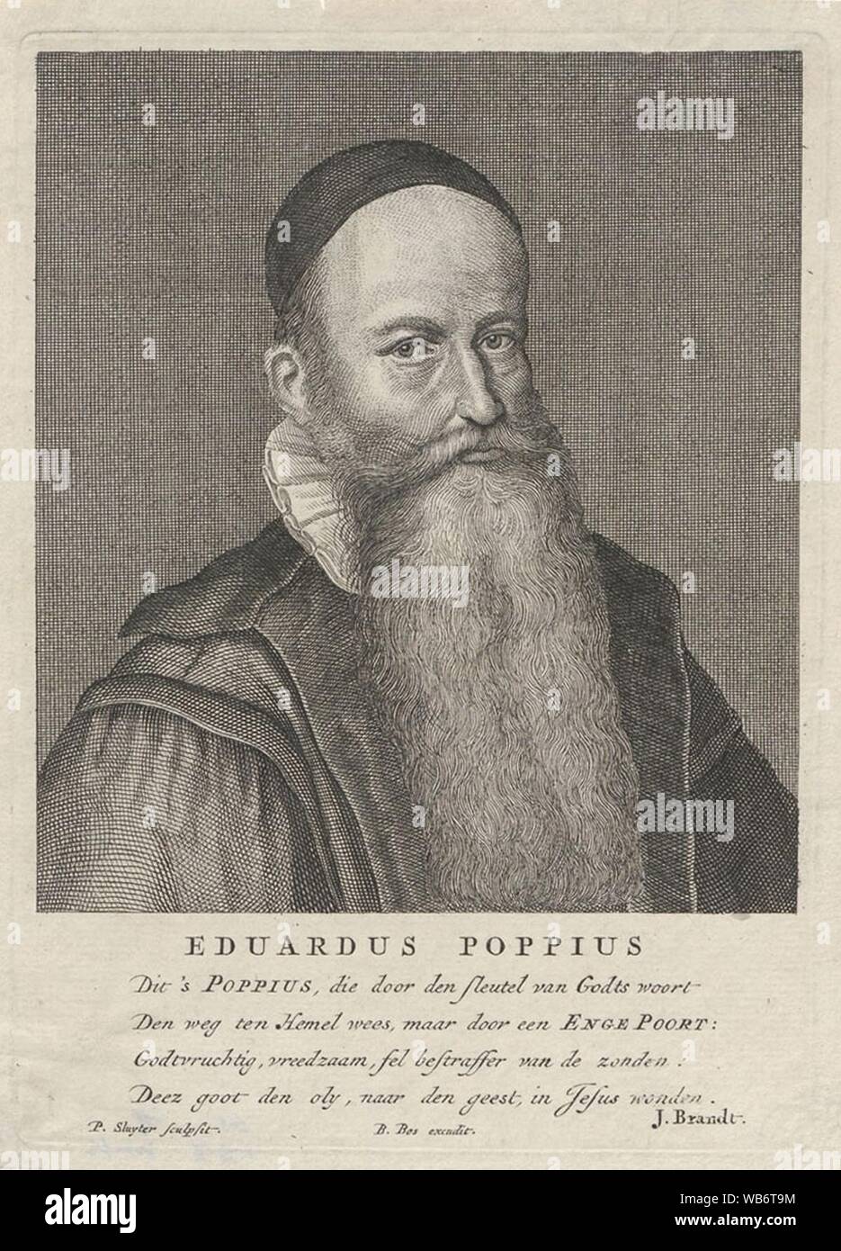 Eduard Poppius2 door Sluyter. Stock Photo