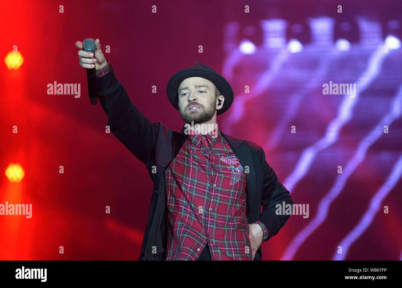 Rio De Janeiro September 18 2017 Singer Justin Timberlake During The Presentation Of His Show At Rock In Rio 2017 In Rio De Janeiro Brazil Stock Photo Alamy