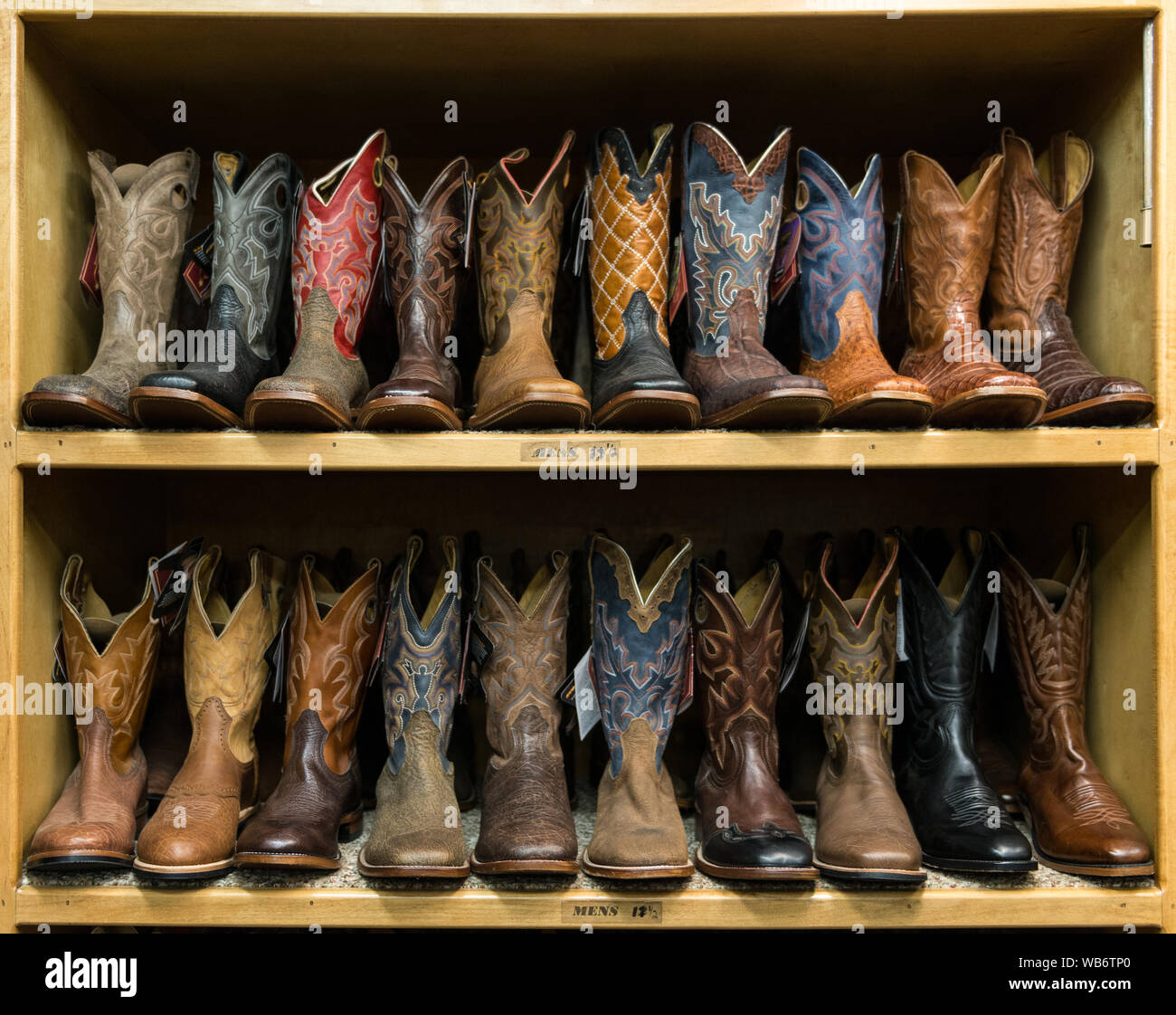 Fancy cowboy boots for sale at the San Antonio Stock Show and Rodeo in