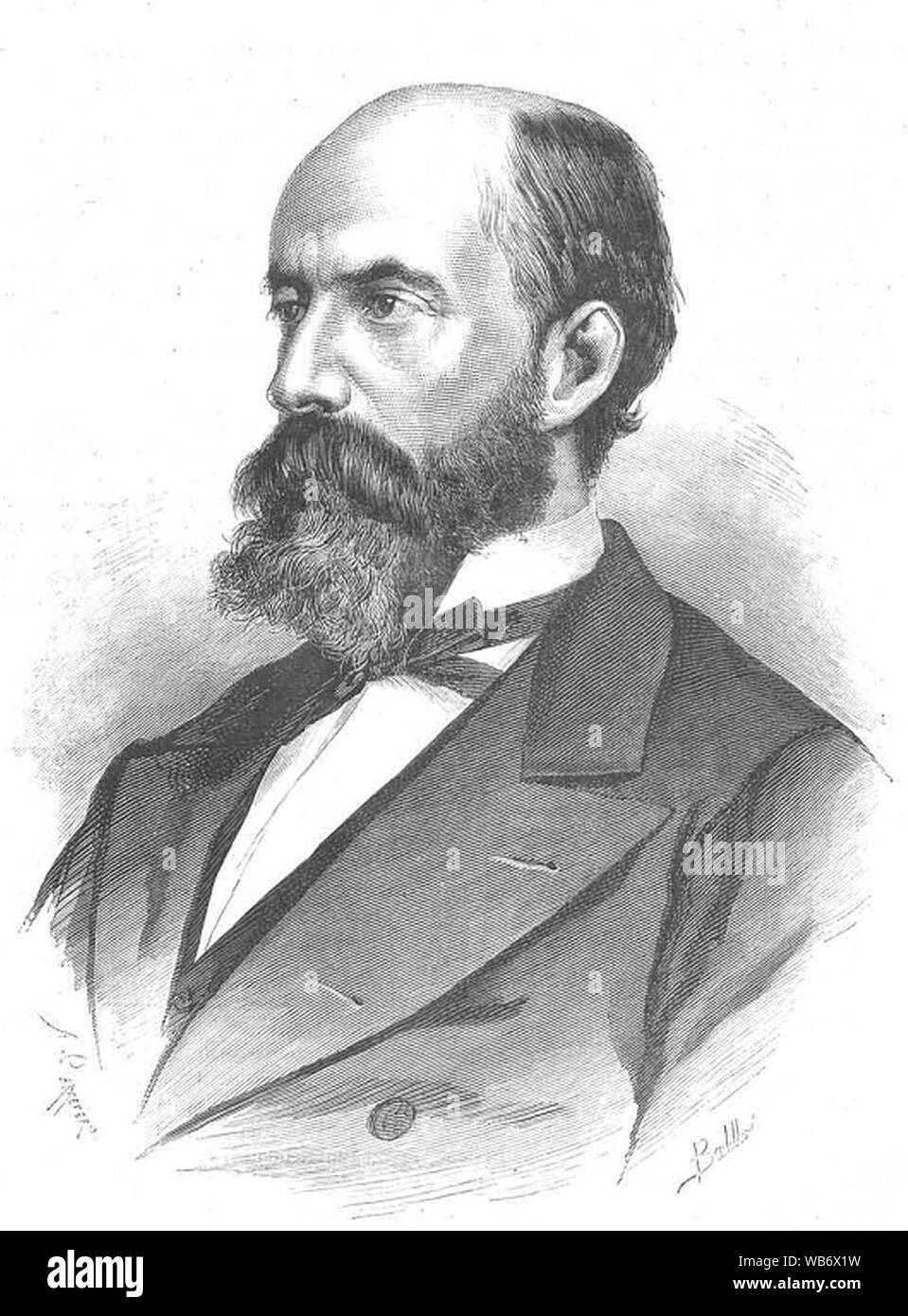 Eduardo Saavedra, en La Ilustración Española y Americana. Stock Photo