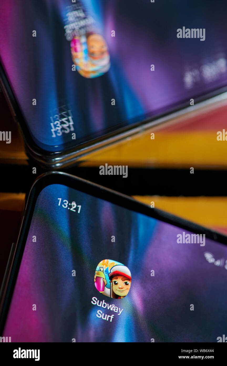 Ryazan, Russia - May 03, 2018: Subway Surfers mobile app on the display of  tablet PC Stock Photo - Alamy