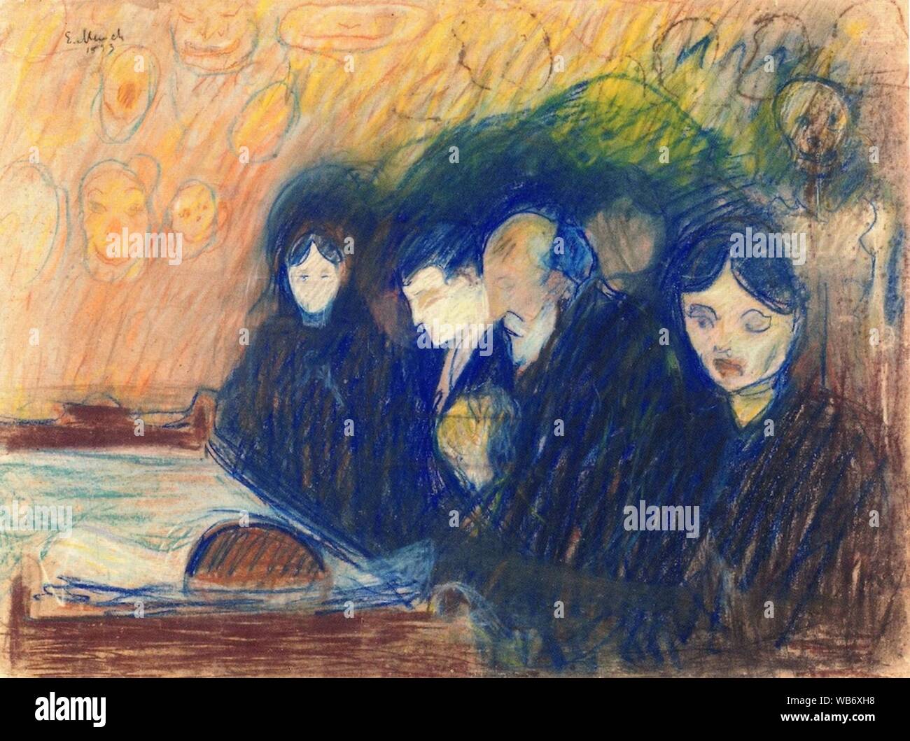 Edvard Munch By the Deathbed, Fever Stock Photo Alamy