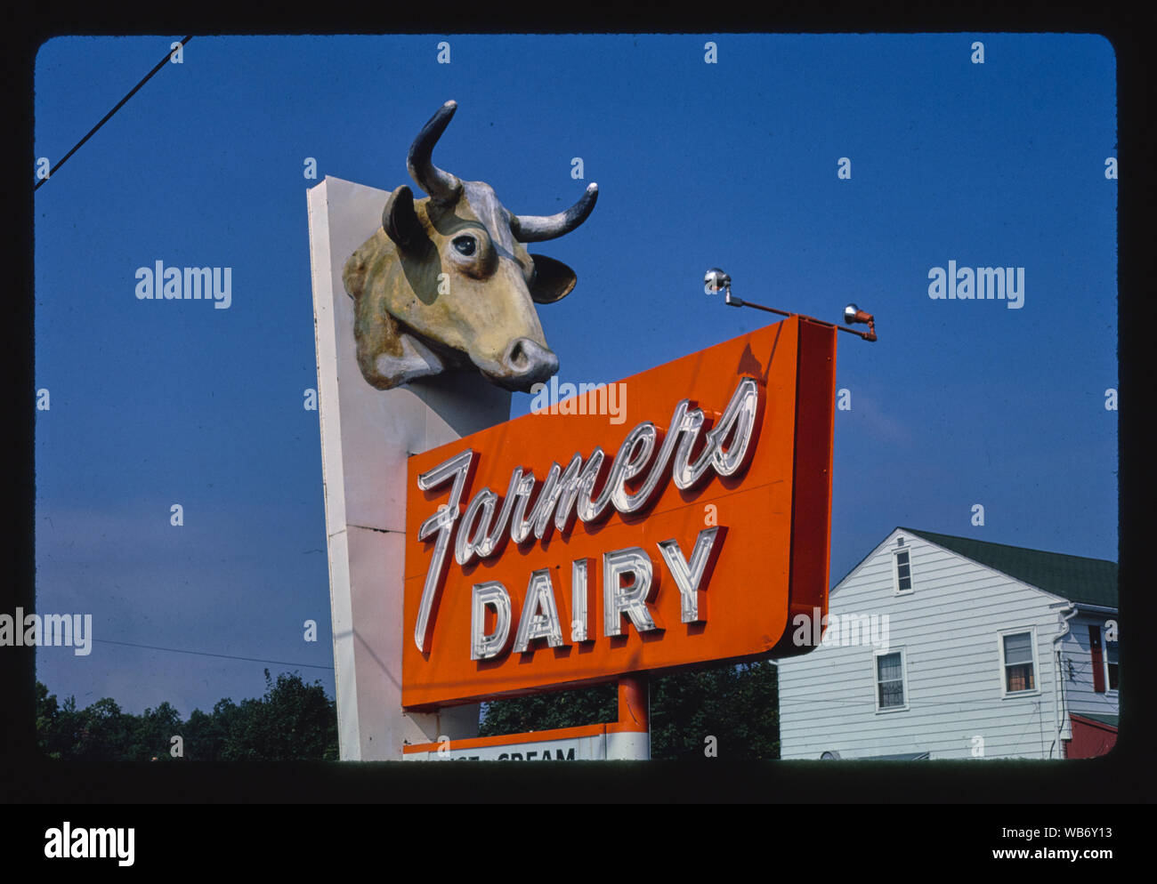 Farmer's Dairy sign, Hazleton, Pennsylvania Stock Photo