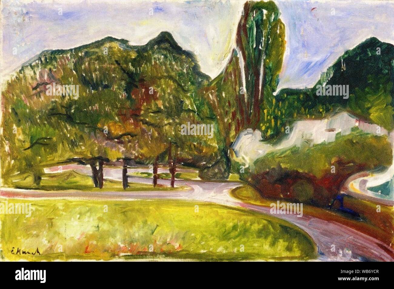 Edvard Munch - Summer Night in Studenterlunden. Stock Photo