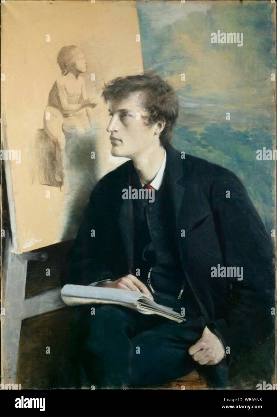 Edvard Munch, 1885, Asta Nørregaard. Stock Photo