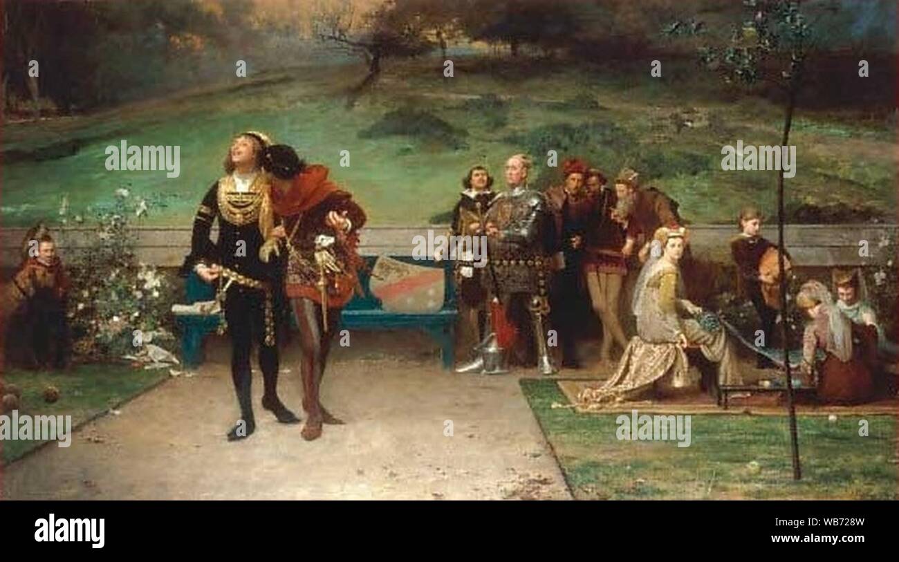 Edward II & Gaveston by Marcus Stone. Stock Photo