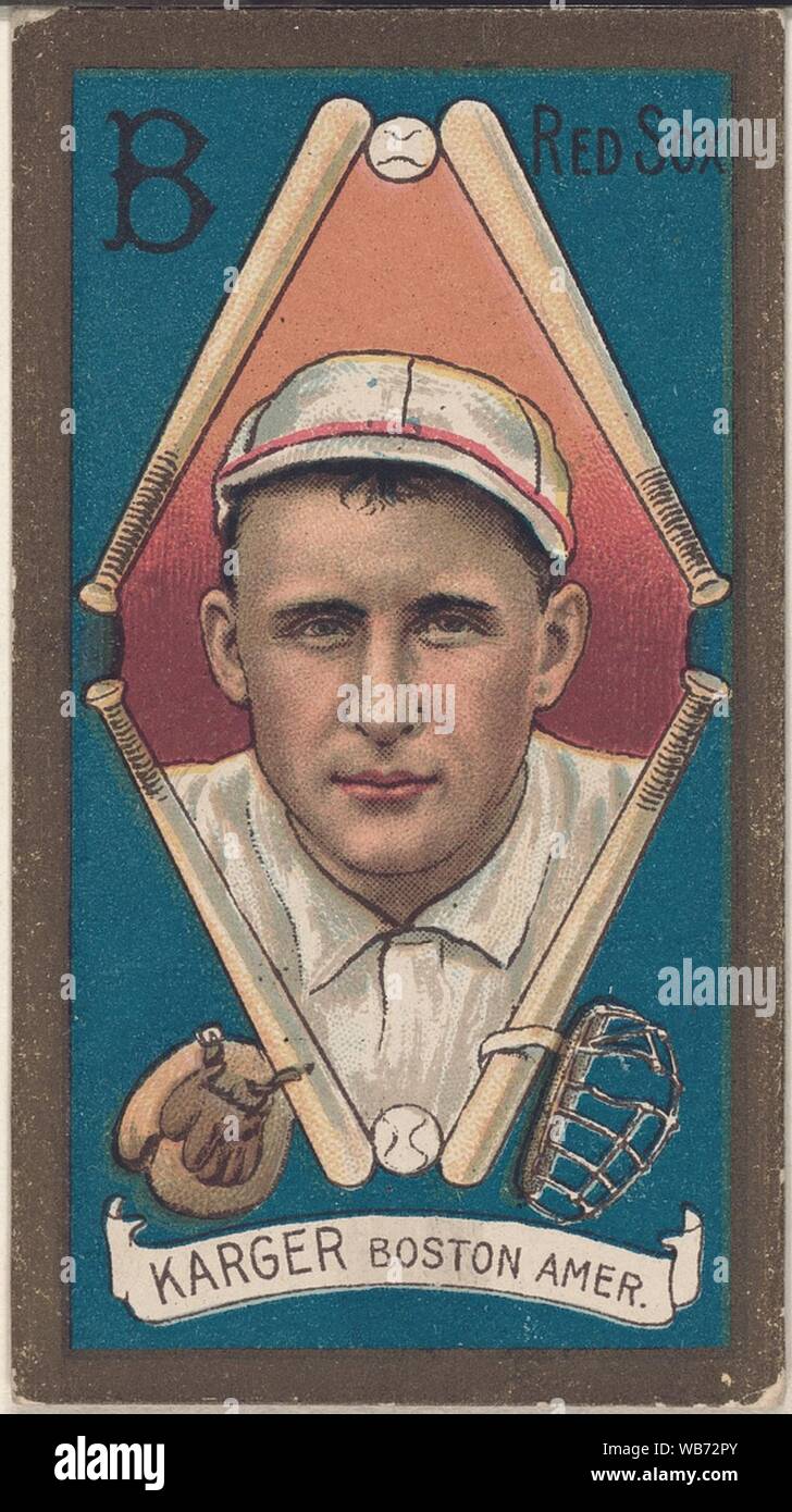 Edward Karger, Boston Red Sox, baseball card portrait Stock Photo