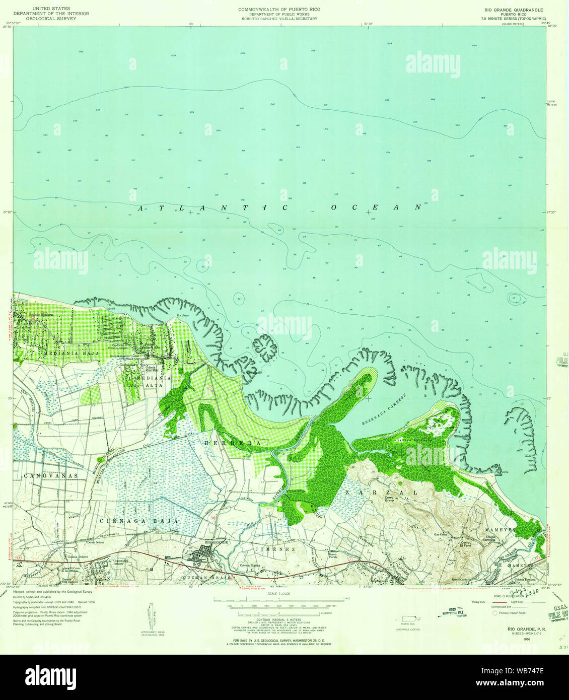 Usgs Topo Map Puerto Rico Pr Rio Grande 1956 000 Restoration Stock Photo Alamy Usgs Topo Map Puerto Rico Pr Rio Grande 1956 000 Restoration Stock Photo Alamy