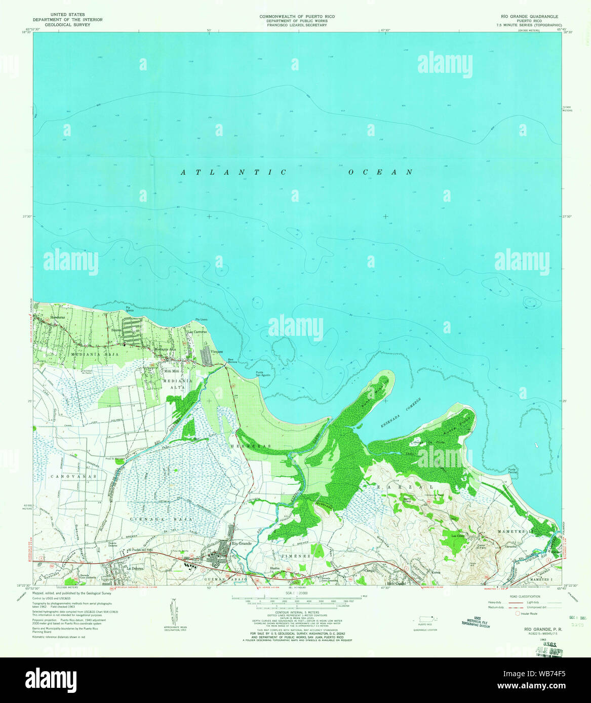 Usgs Topo Map Puerto Rico Pr Rio Grande 1963 000 Restoration Stock Photo Alamy Usgs Topo Map Puerto Rico Pr Rio Grande 1963 000 Restoration Stock Photo Alamy