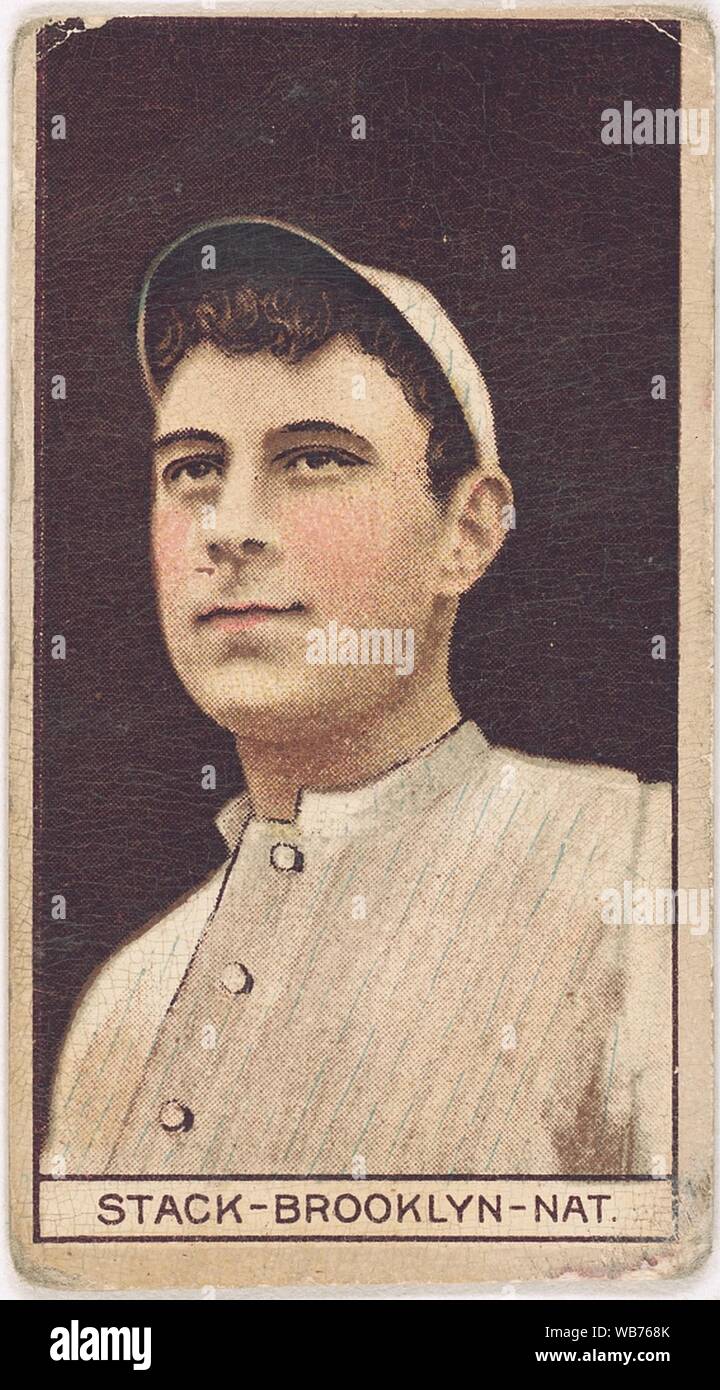 Edward Stack, Brooklyn Dodgers, baseball card portrait Stock Photo - Alamy