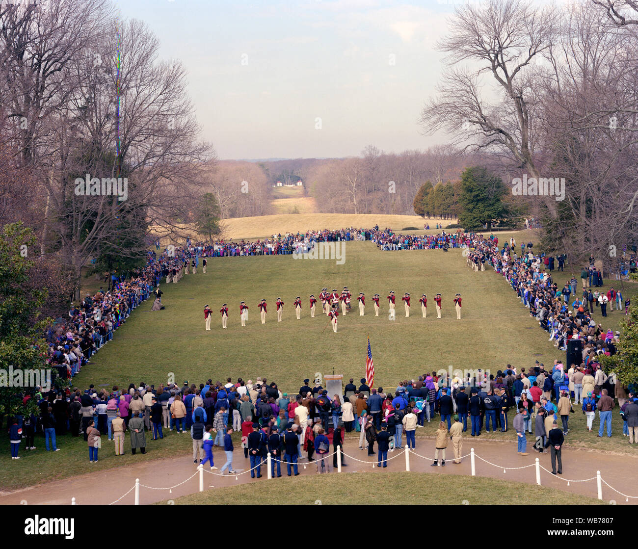 Fife and drum corps performance at Washington's estate, Mount