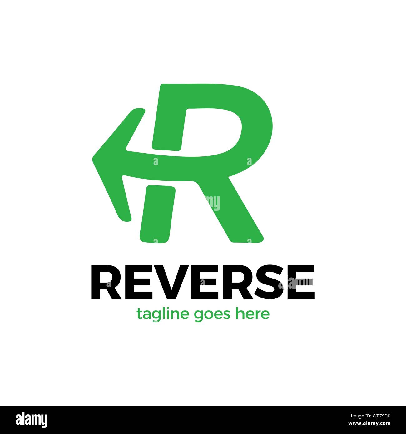 R Letter Reverse arrow logo Technology Automotive Fashion Logotype ...