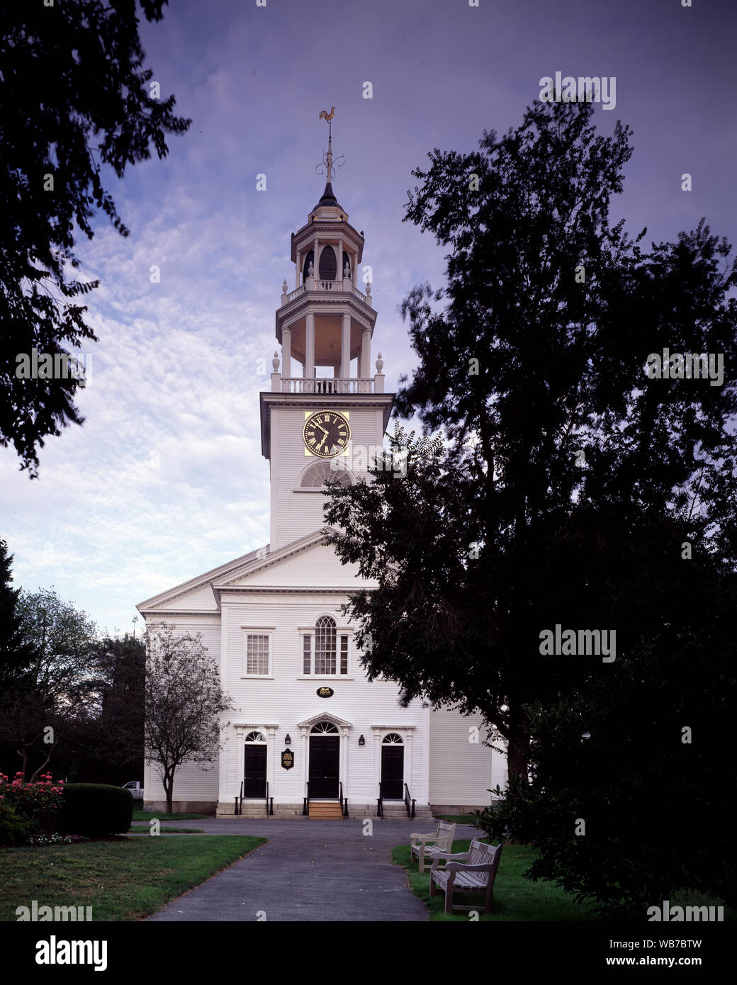 First Parish Church, built in 1809, Bailey's Island, Maine Stock Photo
