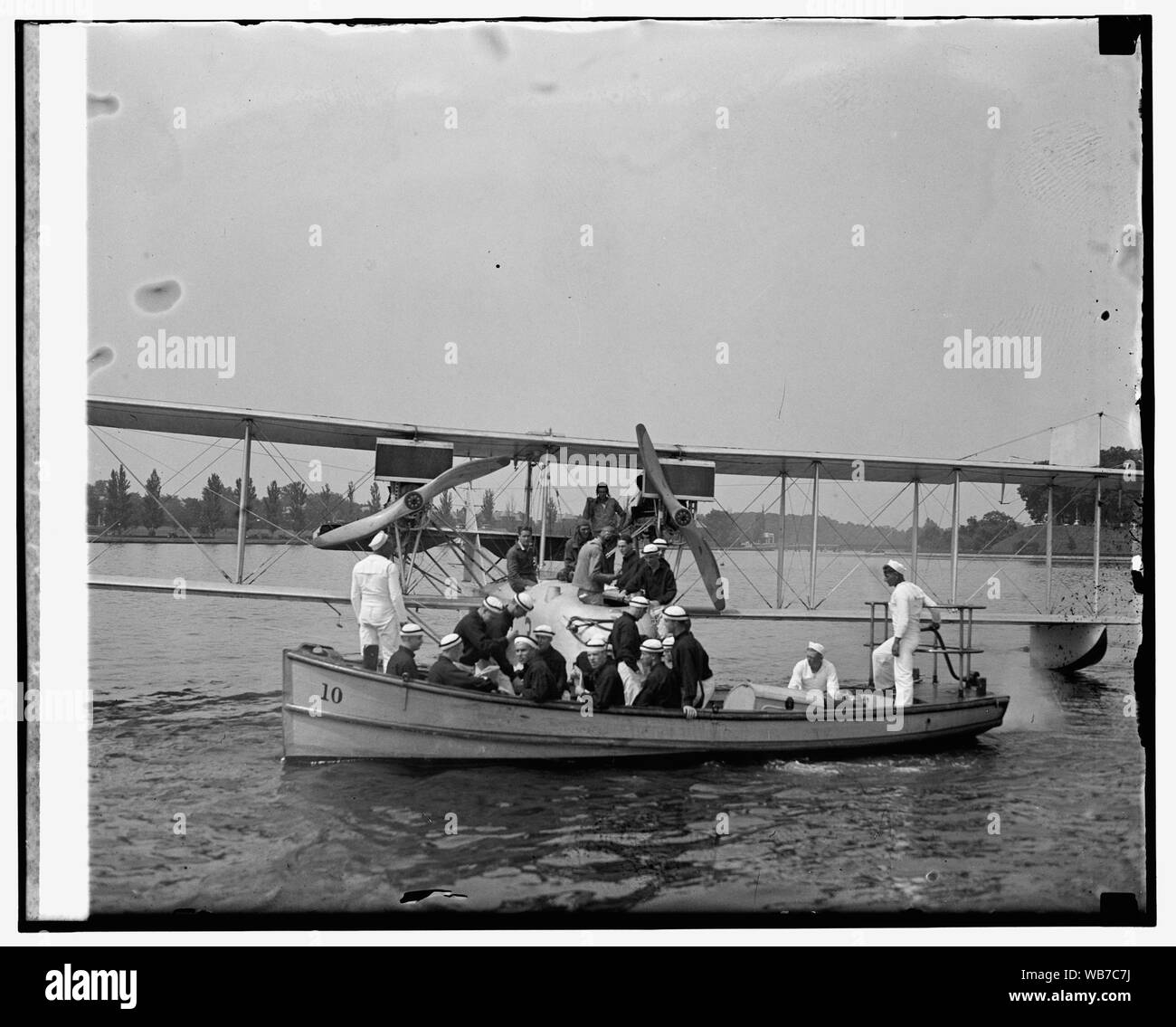 First flight of middies at Annapolis, [8/7/25] Abstract/medium: 1 negative : glass ; 4 x 5 in. or smaller Stock Photo