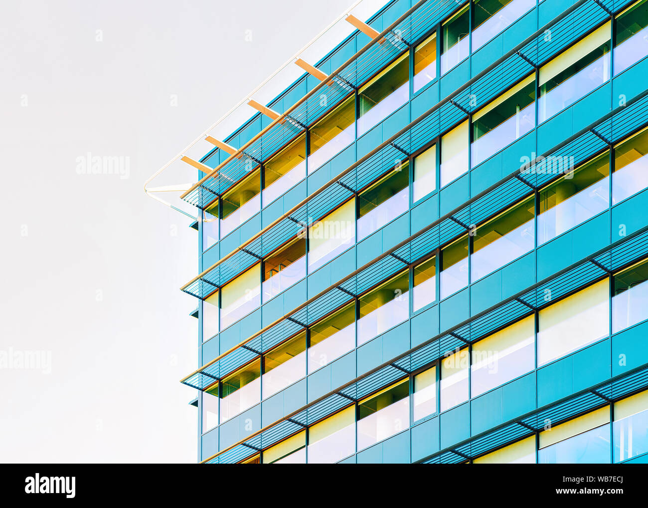 Fragment of the modern office building skyscraper in the business