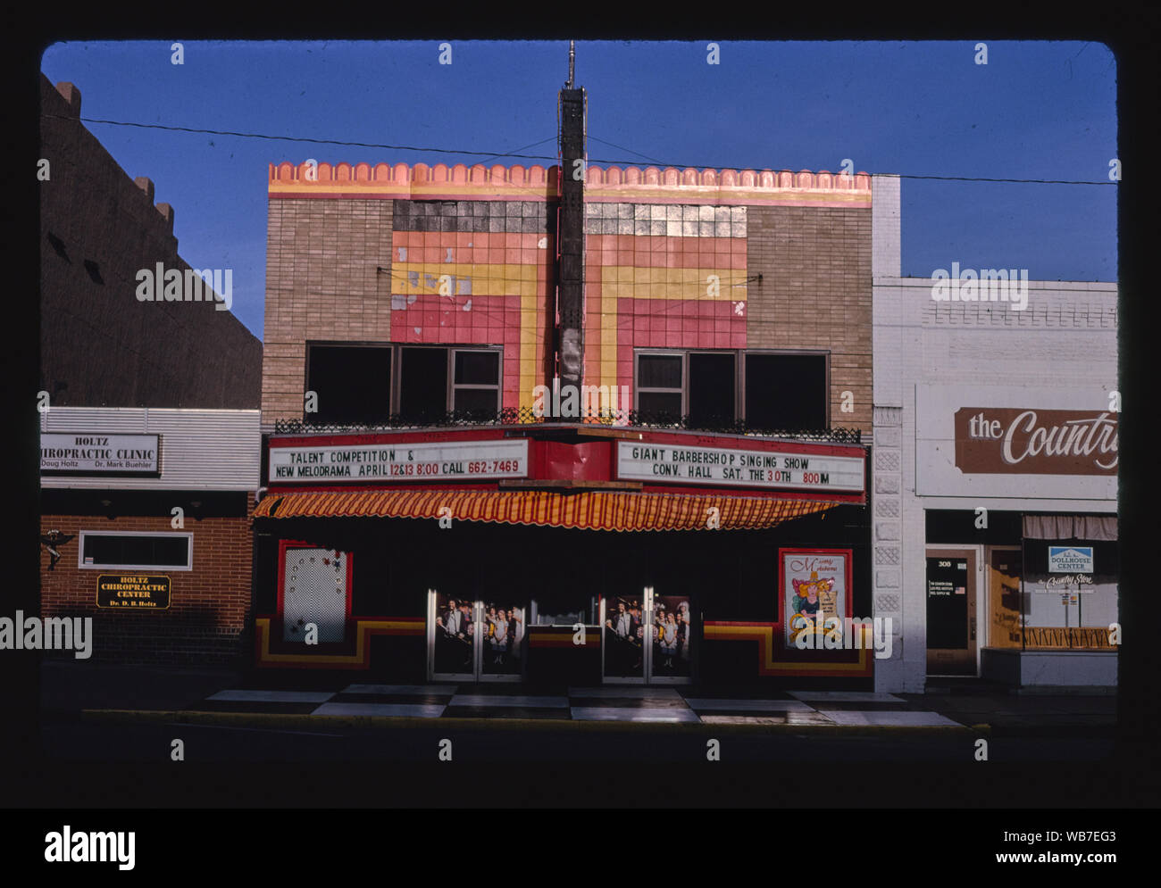 Flag Theater, horizontal, Hutchinson, Kansas Stock Photo Alamy