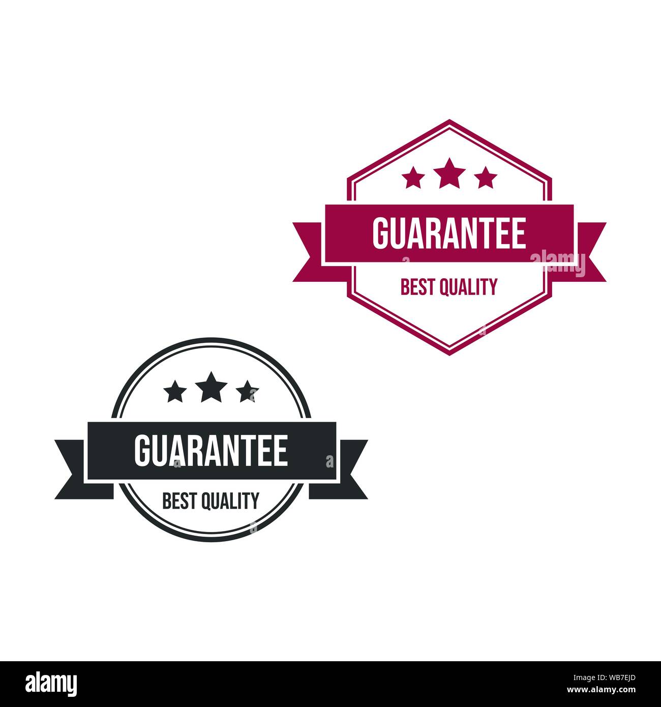 Satisfaction guarantee of best quality badge tags vector design image template Stock Vector