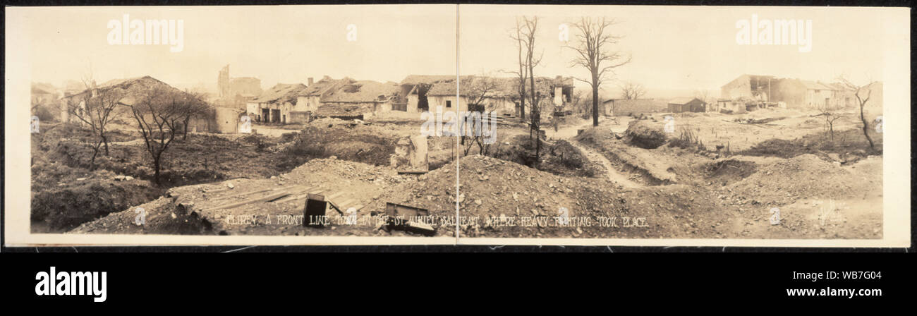 Flirey, a front line town in the St. Mihiel Salient, where heavy fighting took place Stock Photo