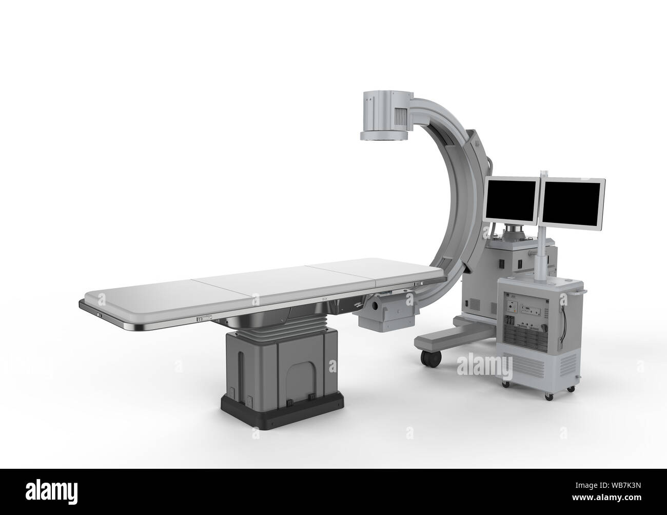 3d rendering C-Arm machine with monitor on white background Stock Photo ...