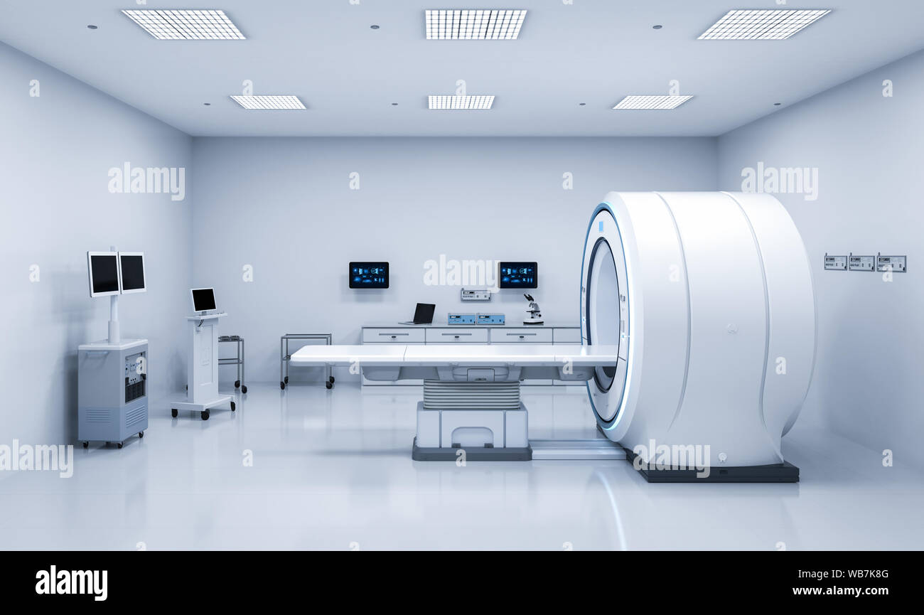 3d rendering mri scan machine or magnetic resonance imaging scan device ...