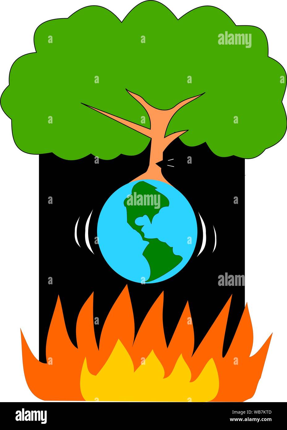 Global warming earth from space Stock Vector Images Alamy