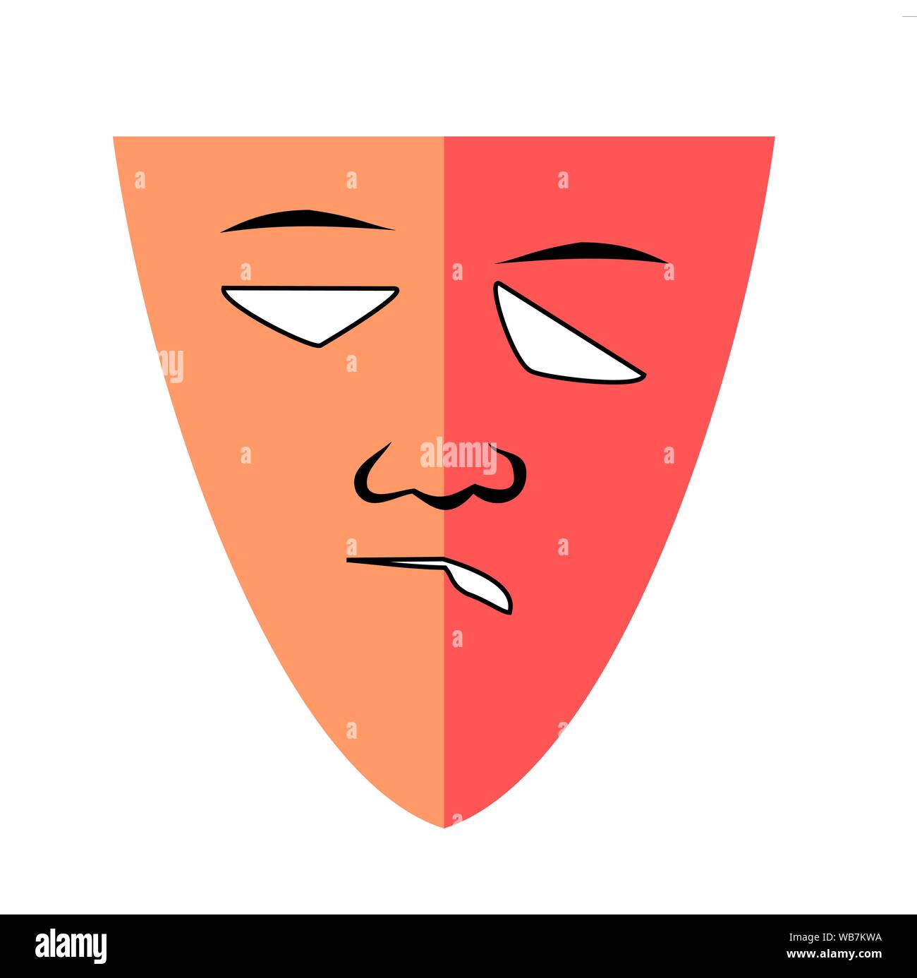 Painful human red face from Trigeminal Neuralgia or Temporomandibular Muscle Disorder, People