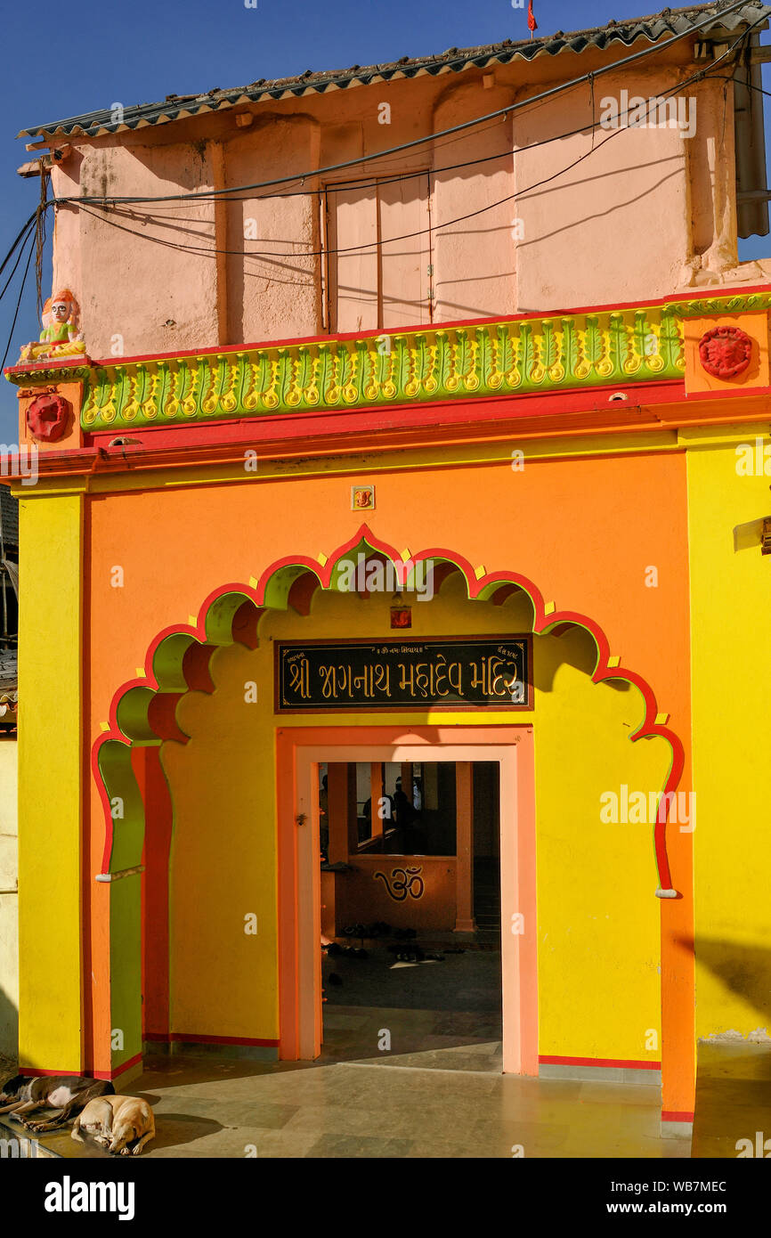 30 Dec 2009 Heritage-Jagnath Mahadev Shiva Temple 1858 AD.Banganga walkeshwar Mumbai Maharashtra INDIA Stock Photo