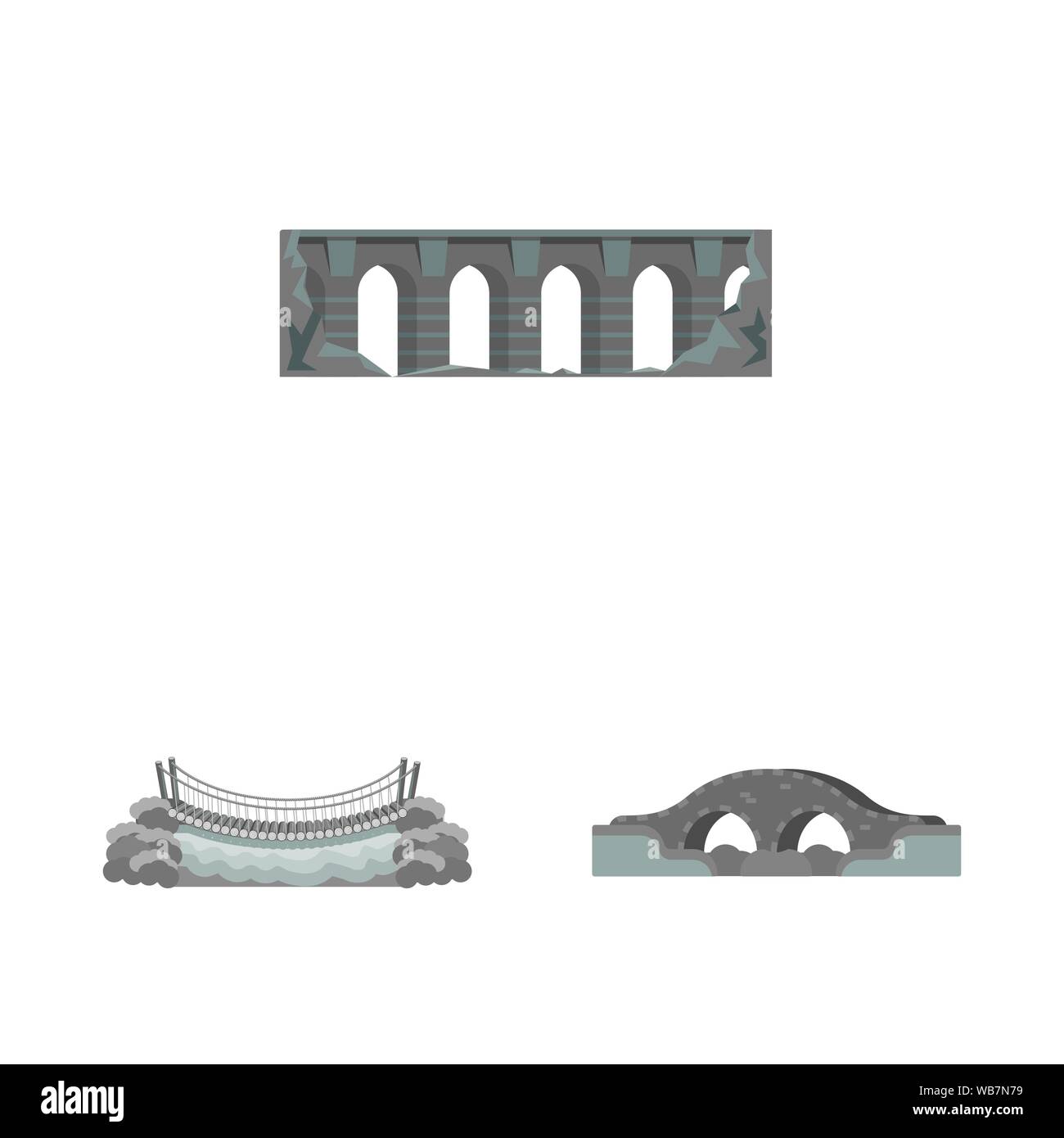 Vector Design Of Design And Construct Icon Set Of Design And Bridge 