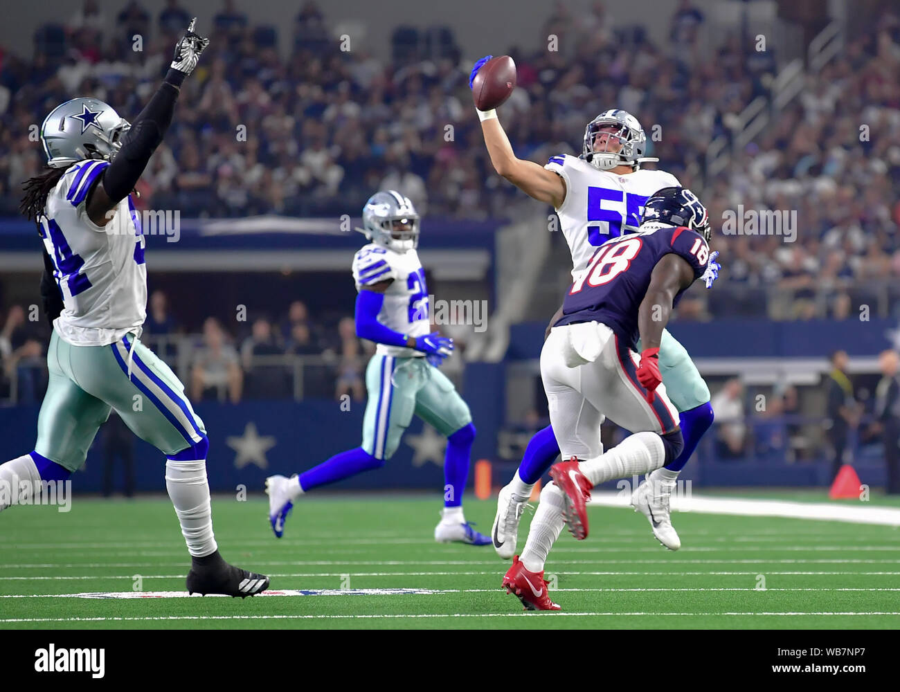 Arlington, Texas, USA. 24th August, 2019. Dallas Cowboys linebacker