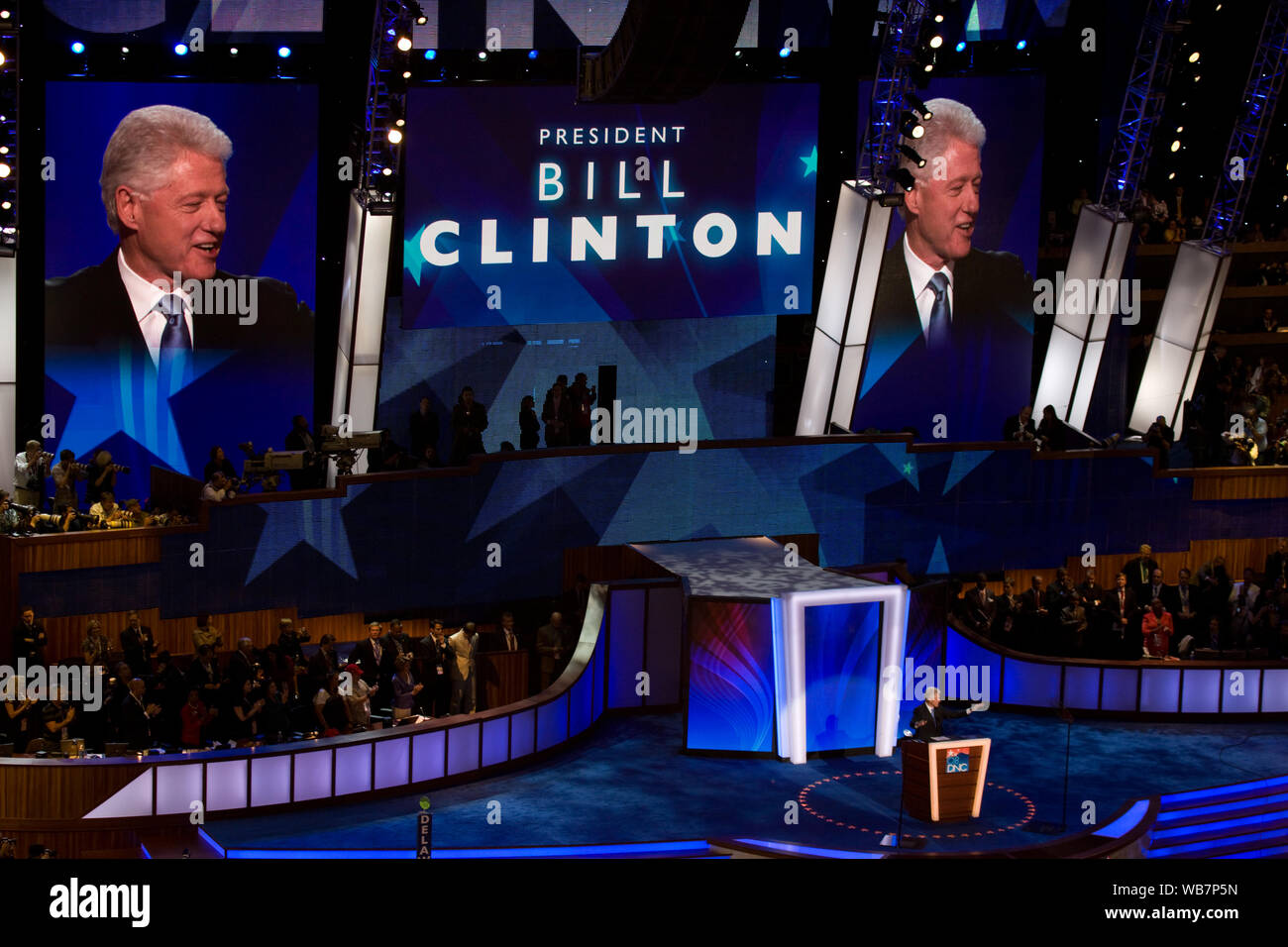 Former President Bill Clinton speaks to the crowd at the Democratic ...