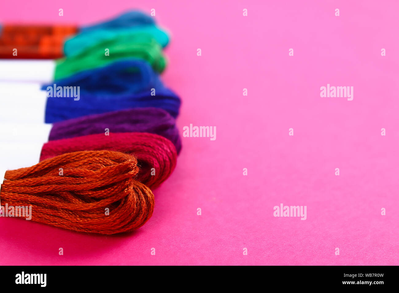 Mouline. Multicolored thread for embroidery. Colorful thread for ...