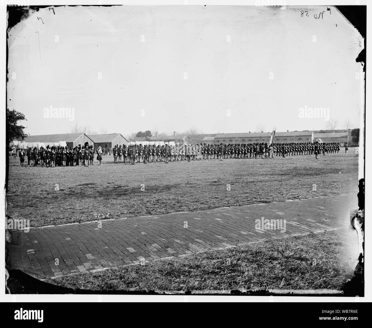 Fort Monroe, Va. 3d Pennsylvania Heavy Artillery on parade Abstract: Selected Civil War photographs, 1861-1865 Stock Photo