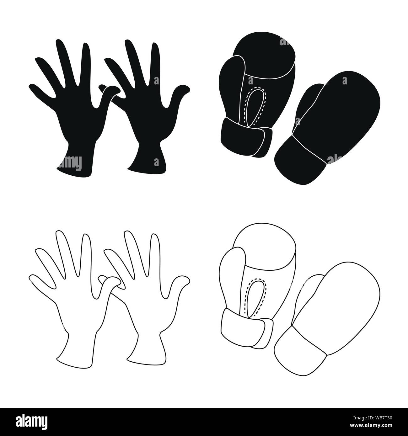 Isolated object of silhouette and safety logo. Set of silhouette and comfort stock vector illustration. Stock Vector
