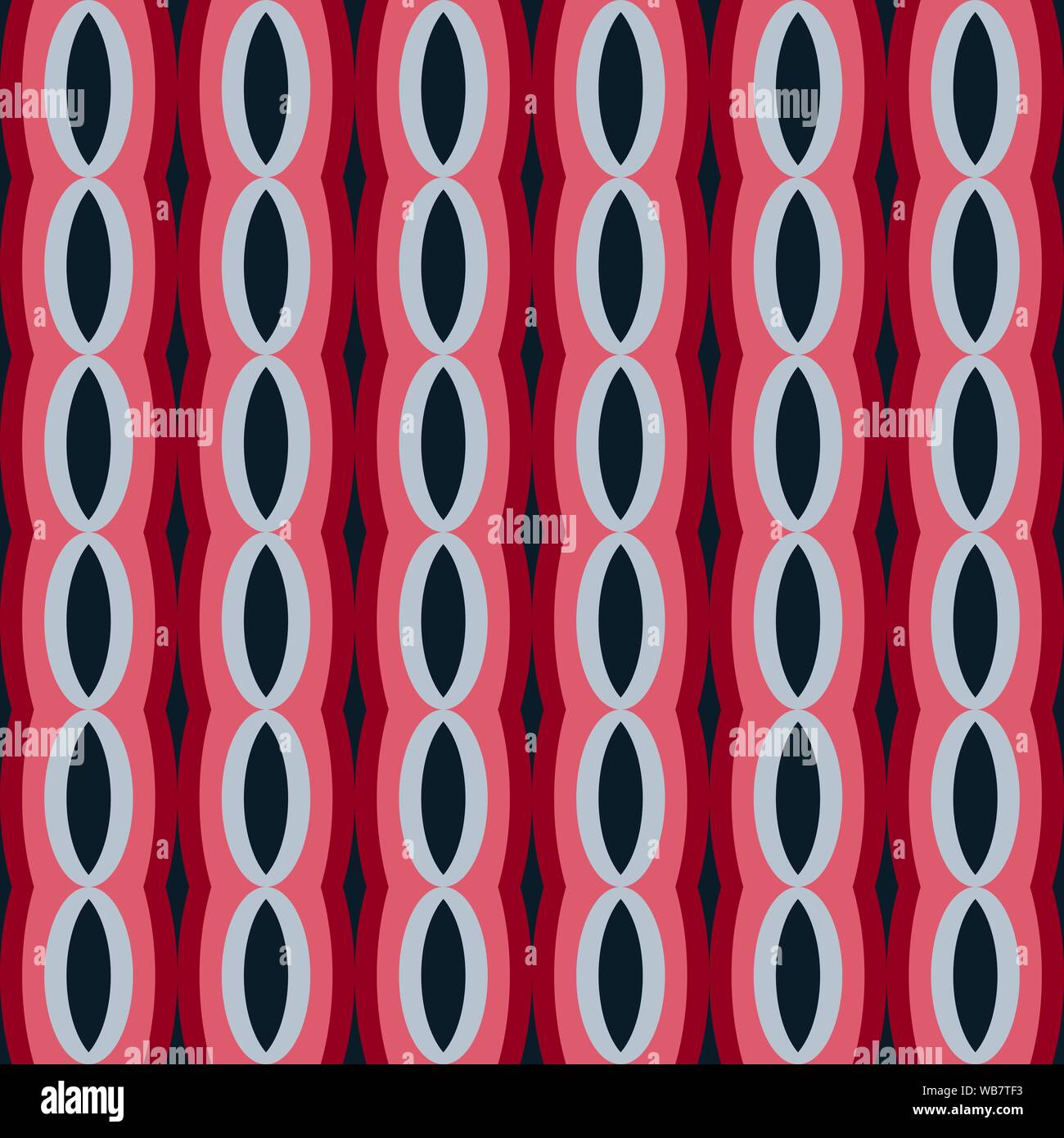 Abstract flat seamless pattern with oval chains. Timeless simple vector ...