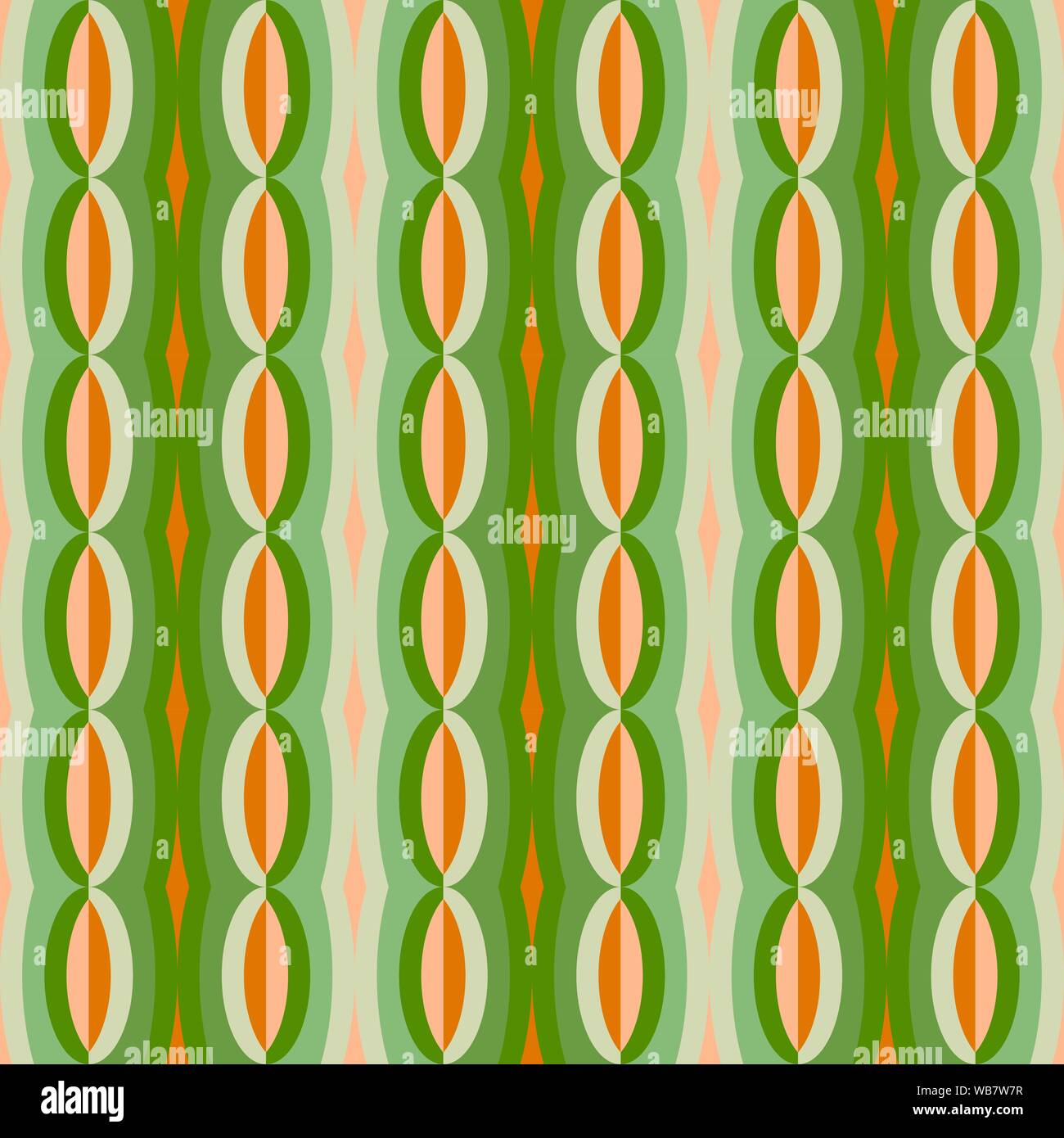Abstract flat seamless pattern with oval chains. Timeless simple vector ...